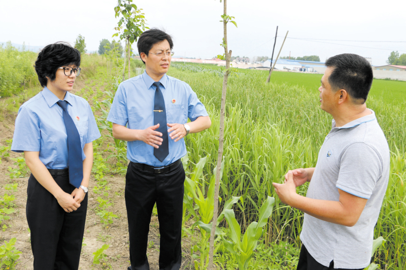 東港檢察院檢察官在調(diào)查環(huán)境保護公益訴訟案   王平攝